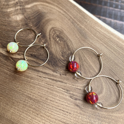 Kyoto-Opal 14kgf Earrings ～唐紅花～ 6枚目の画像