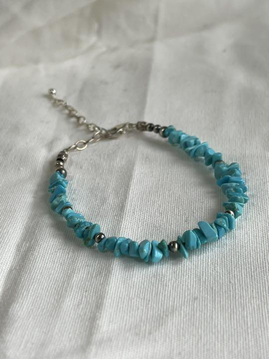 ZOKUナバホパール　ターコイズブレスレット010
