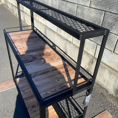 【2台】アイアン家具・植物棚落下防止・艶消し黒単品購入可・アガベ・塊根・多肉植物 楽天市場】アイアンシェルフL アイアンシェルフM アイアン