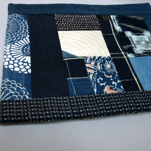 マルチマット 型染め 古布 藍木綿 刺し子 s2163 その他インテリア雑貨