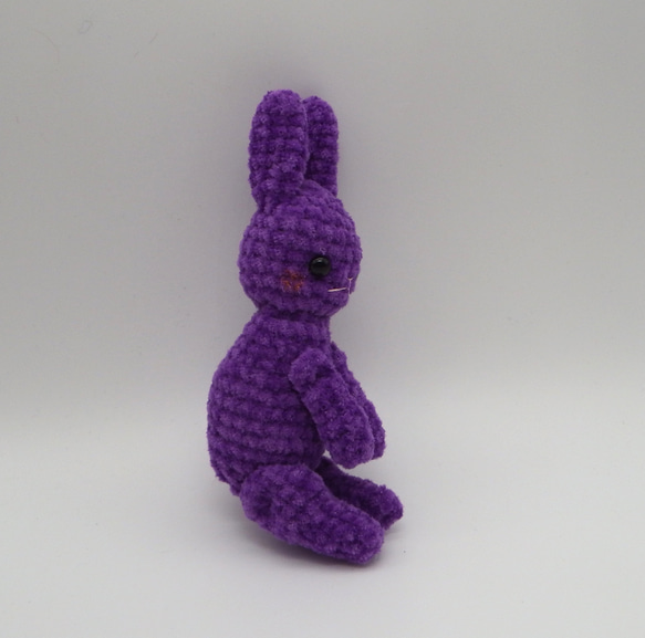 【あみぐるみ】Rabbit Alphabet Animals うさぎ　紫【197】 3枚目の画像