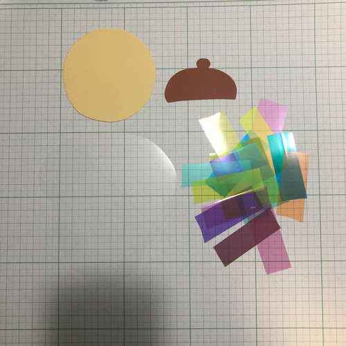 ミノムシ 透ける 壁面 壁面飾り 製作 製作キット ペープサート 手袋