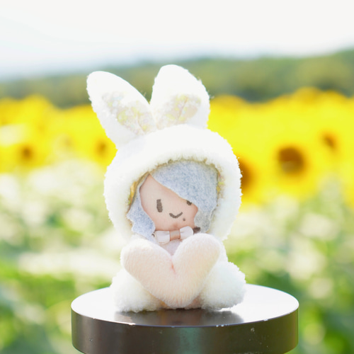 着ぐるみ うさぎ おすわり ぬい服 16cm マスコット ぬいぐるみ