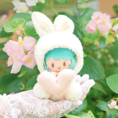 うさぎのおすわり着ぐるみ(10㎝マスコットぬいぐるみサイズ)+ うさぎのおすわり着ぐるみ(10㎝マスコットぬいぐるみサイズ)+