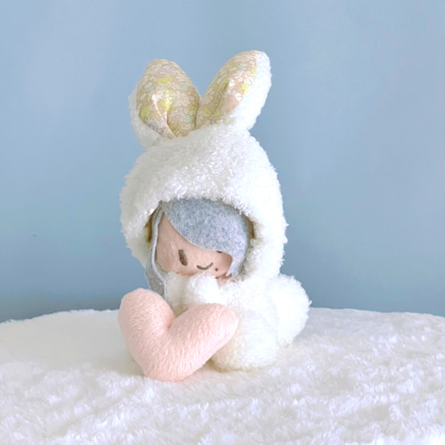 うさぎのおすわり着ぐるみ(10㎝マスコットぬいぐるみサイズ)+ うさぎのおすわり着ぐるみ(10㎝マスコットぬいぐるみサイズ)+