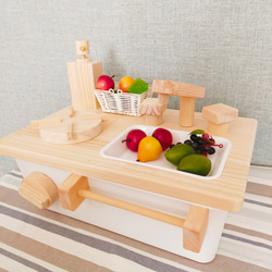 おままごとキッチン　卓上　ハーフタイプ　木製　おもちゃ　プレゼント 1枚目の画像