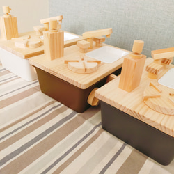 おままごとキッチン　卓上　ハーフタイプ　木製　おもちゃ　プレゼント 7枚目の画像