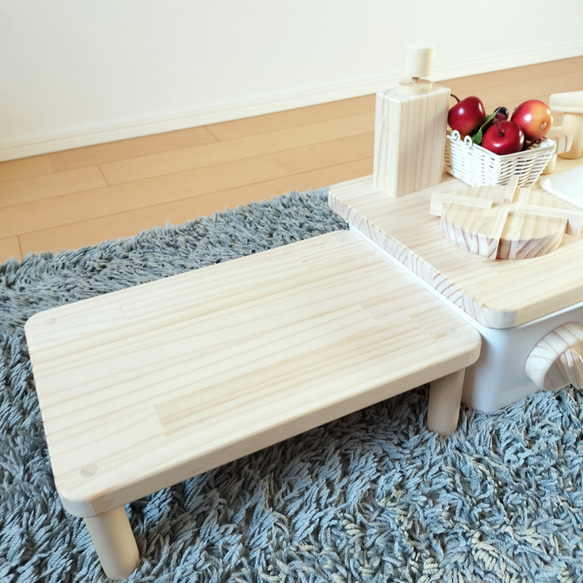 おままごとキッチン　卓上　ハーフタイプ　木製　おもちゃ　プレゼント 8枚目の画像