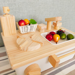 おままごとキッチン　卓上　ハーフタイプ　木製　おもちゃ　プレゼント 4枚目の画像