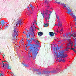 [rabbit in space] #原画 #イラスト #アート #うさぎ 2枚目の画像