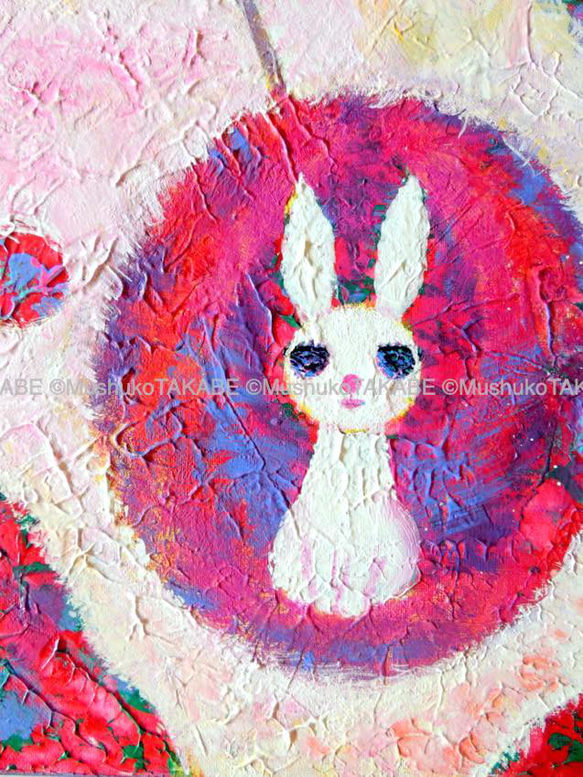 [rabbit in space] #原画 #イラスト #アート #うさぎ 2枚目の画像