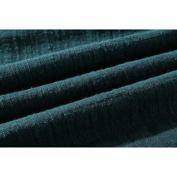 羽織り　コート　大きいサイズカーディガン　綿麻　グリーン＃L068GR 10枚目の画像
