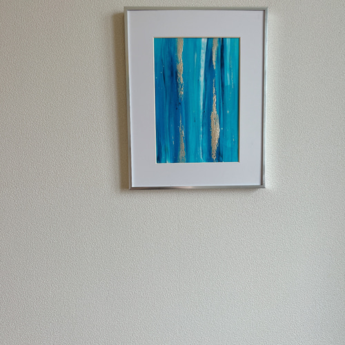 OCEAN - 青 海 絵画 作品 アート かっこいい 洗練 ゴールド