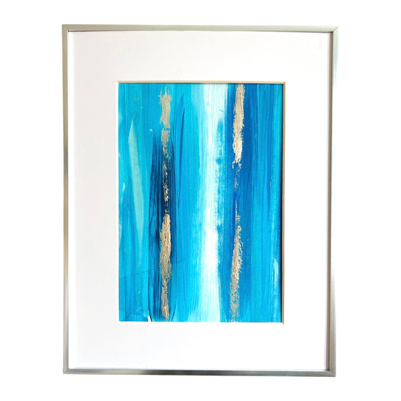 イラスト アート作品 シルバーフレーム