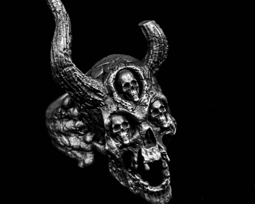 ゴーストホーンシルバーリング、スカルリング、イビルスカル