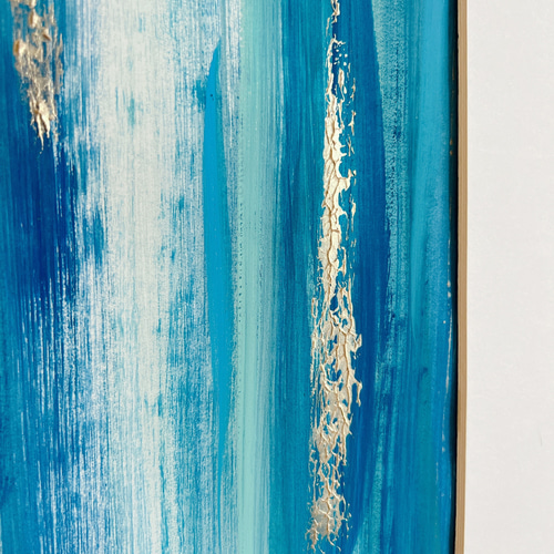 OCEAN - 青 海 絵画 作品 アート かっこいい 洗練 ゴールド