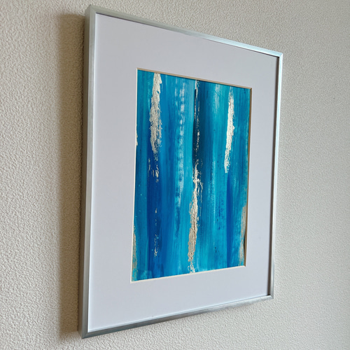 ocean（＃3）】アートパネル テクスチャーアート モノトーン