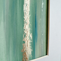 FOREST - アート　綺麗　抽象画 　絵画　フレーム　額縁　ゴールド　緑　グリーン　ブルー　春　夏　美しい　自然 5枚目の画像
