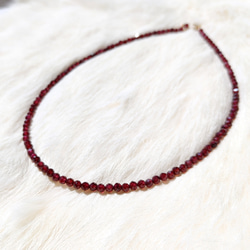 ❁Blood red 3way necklace 14kgf❁ 拘りモザンビーク産ガーネット 7枚目の画像