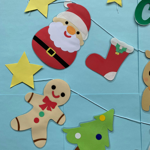 ハンドメイド 壁面飾り☆12月クリスマス【保育園/施設】サンタ