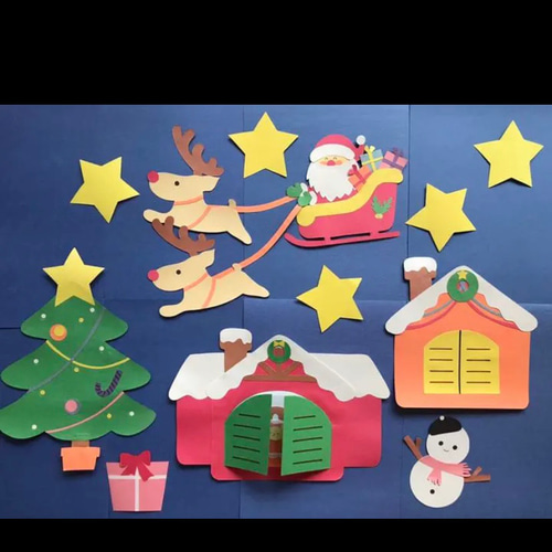 ハンドメイド 壁面飾り☆12月クリスマス【保育園/施設/託児所 