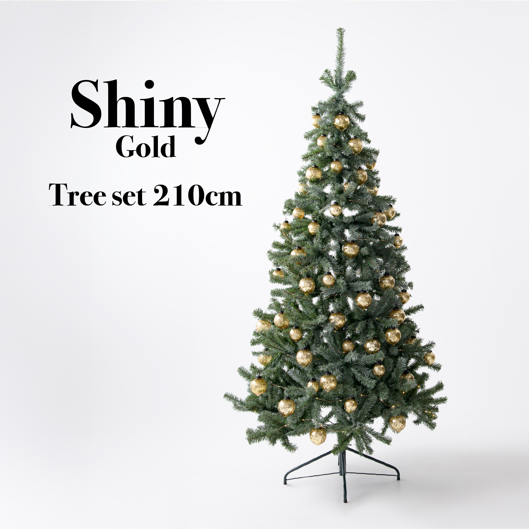 210cmツリーセット｜シャイニー・ゴールド｜Natale(ナターレ)｜クリスマス