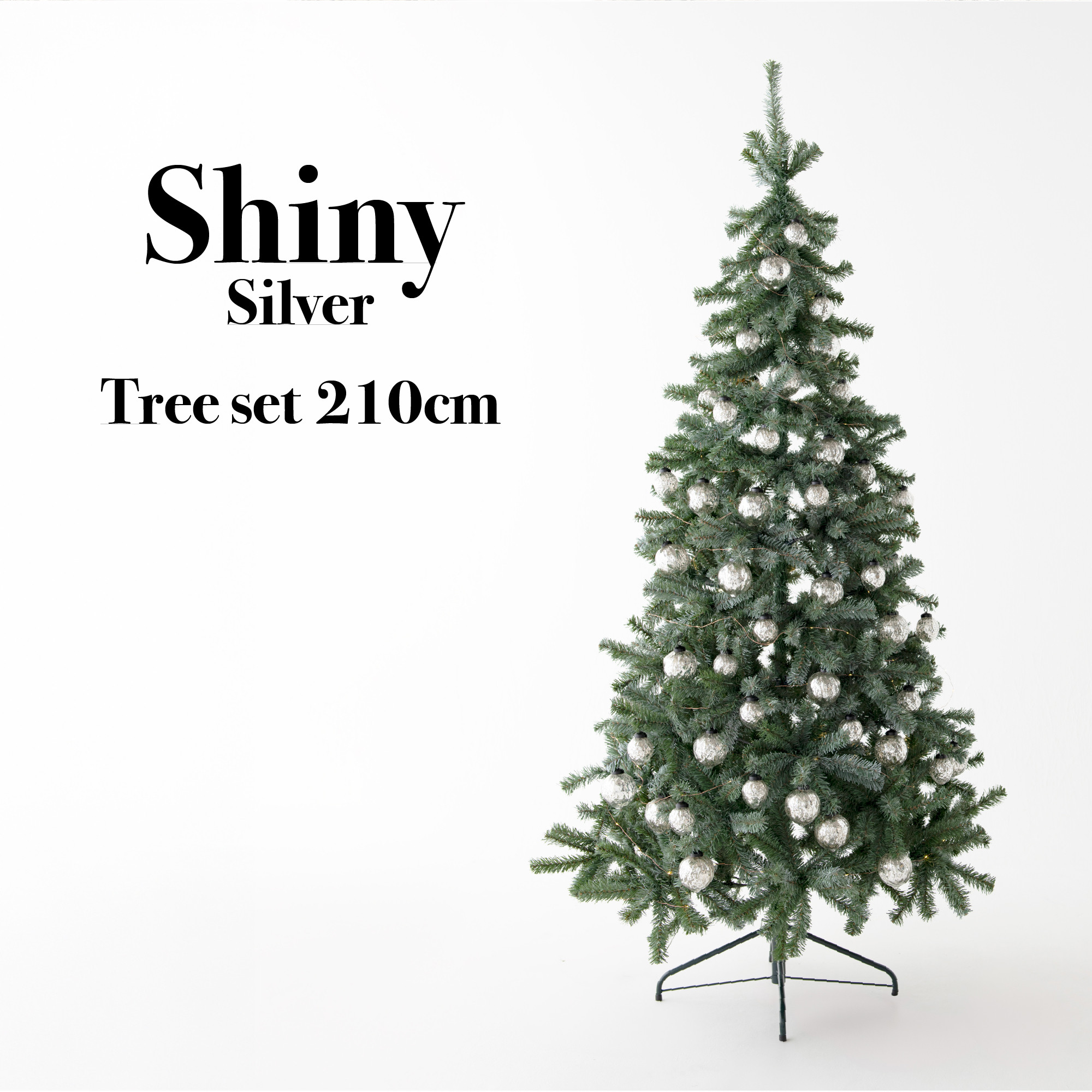 210cmツリーセット｜シャイニー・シルバー｜Natale(ナターレ)｜クリスマス
