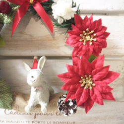 クリスマスリース  ウサギ 4枚目の画像