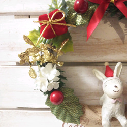 クリスマスリース  ウサギ 5枚目の画像