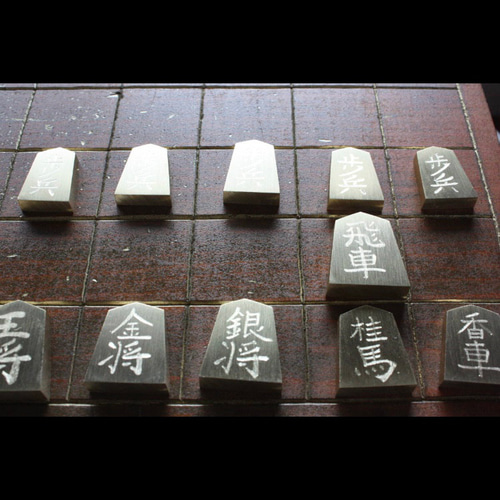 金属製将棋駒　LS ヘアライン加工品　41駒 金属製将棋駒 LS ヘアライン加工品 41駒 - メルカリ