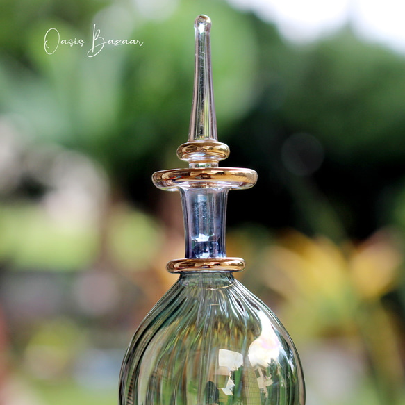 GOLD［Mサイズ］エジプトガラス香水瓶 パフュームボトル アロマオイル ミックス 3枚目の画像