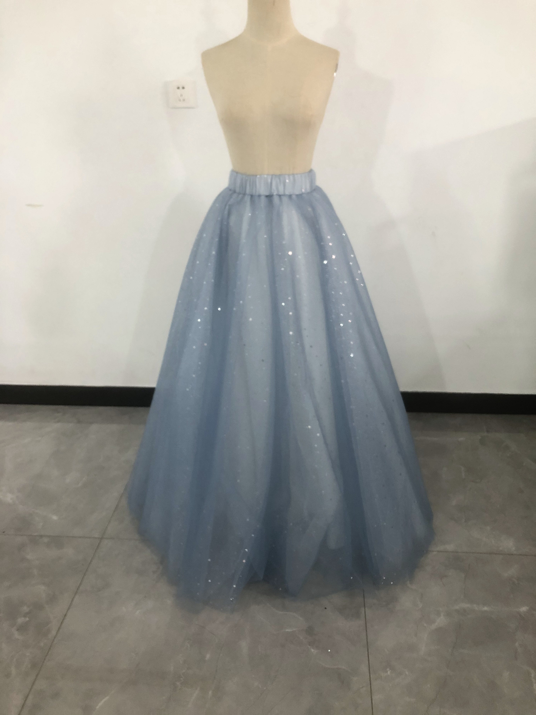 カラードレス  スカートのみ トレーン キラキラチュール 2次会 前撮り 花嫁 挙式