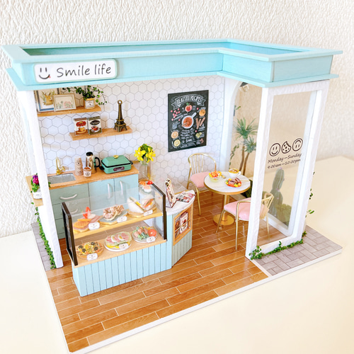 142 ミニチュアカフェ ドールハウス 背景ボード