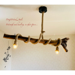 流木インテリア 無骨な木の根が印象的な天然流木のシーリングライト ペンダントライト LED ランプ 照明器具 北欧 6枚目の画像