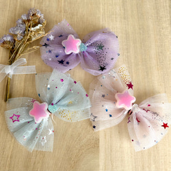 子供ヘアゴムお星さまチュールリボン ヘアゴム plage 通販 14539456