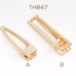 TH847-A  18個  ヘアクリップ ゴールド  3×(6ヶ） 1枚目の画像
