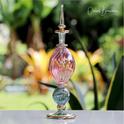 GOLD［Mサイズ］エジプトガラス香水瓶 パフュームボトル アロマオイル