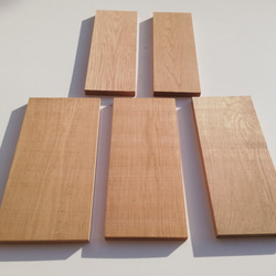 ホワイトオーク5枚セット(短材、両面プレーナー仕上)木材　端材　素材　DIY 4枚目の画像
