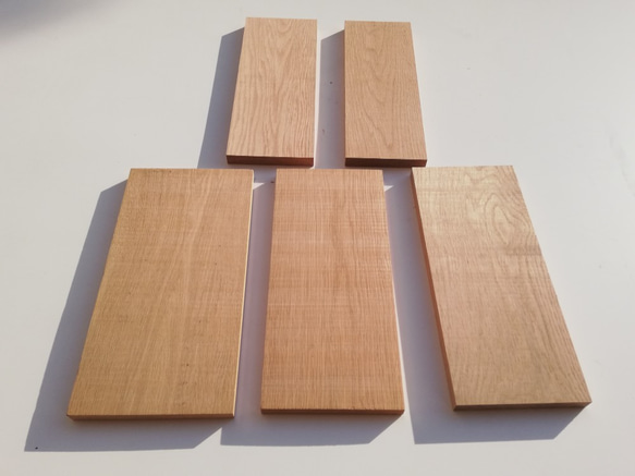 ホワイトオーク5枚セット(短材、両面プレーナー仕上)木材　端材　素材　DIY 4枚目の画像