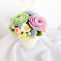 Creema限定・石鹸のバラでブーケの様なアレンジメント～ソープカービング/石鹸彫刻 2枚目の画像