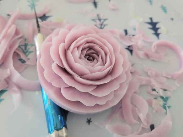 Creema限定・石鹸のバラでブーケの様なアレンジメント～ソープカービング/石鹸彫刻 8枚目の画像