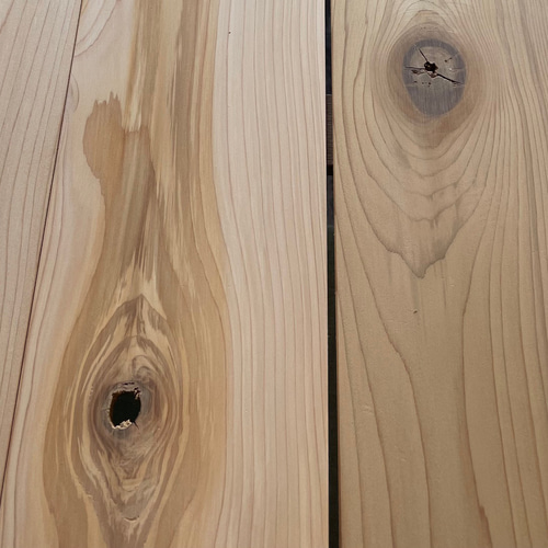 積み板の棚 w1400×d222×h1920（抜け節ありB品） 本棚・絵本棚