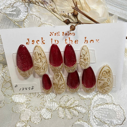 オーダーネイルチップNo.71 薔薇ミラーアート マグネット宝石 オーダーネイルチップNo.71 薔薇ミラーアート マグネット宝石