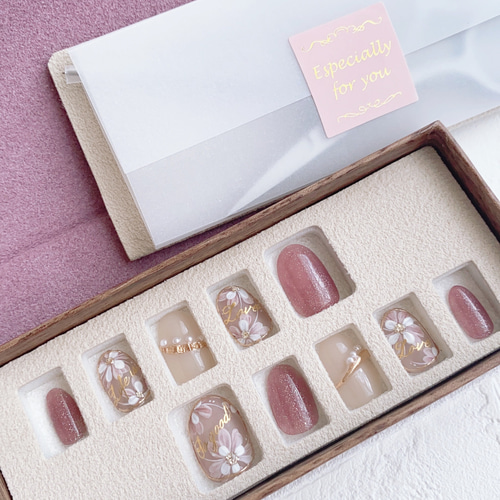 マグネット開閉式オリジナル専用ネイルチップケース/ブライダル