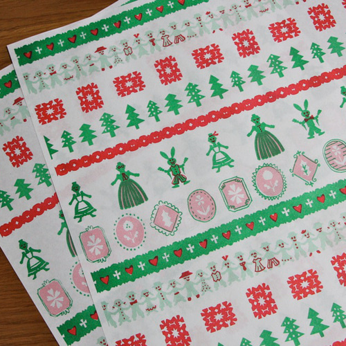 クリスマスラッピングペーパー&クリスマスカード&マニラタグS/ 3種類