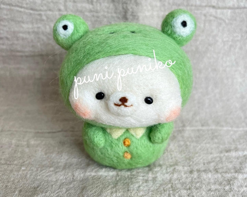 羊毛フェルト ケロケロくまちゃんᰔᩚ その他インテリア雑貨