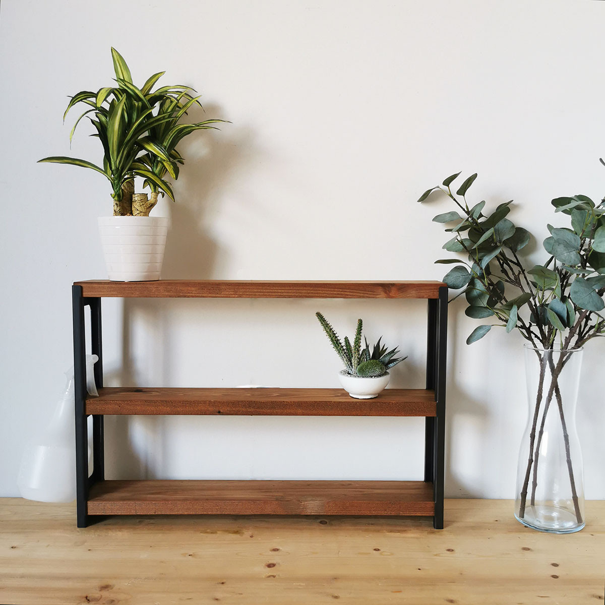 アイアンラック MUKUとアイアンの隙間シェルフ / ブラウン / W60×H40×D10 / 隙間