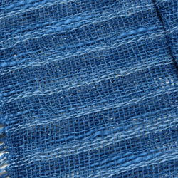 藍染手織り綿麻コットンストール　細カツオ縞 5枚目の画像
