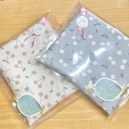 入園入学準備】くすみチェリー折り紙ケース｜ラミネート｜選べる仕様