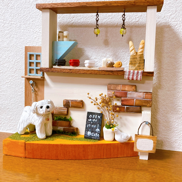 犬　選べます　ミニチュアカフェ　ミニチュアガーデン　木製　置物　ミニチュア雑貨 7枚目の画像